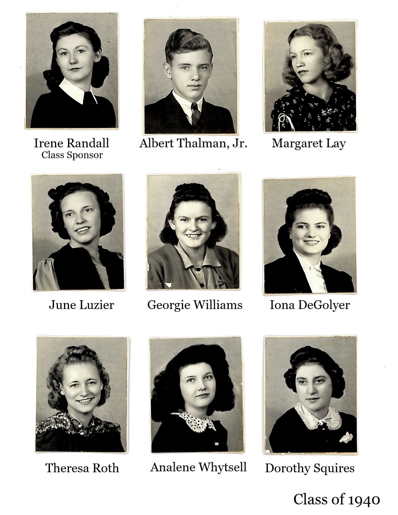 Photo of the Arthurdale High School Class of 1940