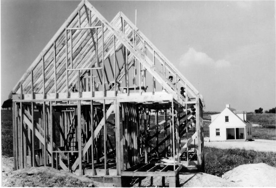 Photo of a house under construction in Arthurdale, WV