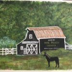 Mail Pouch Barn and horse painting-Day