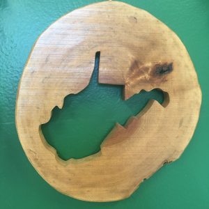 Round Wall-hanging West Virginia Cut Out