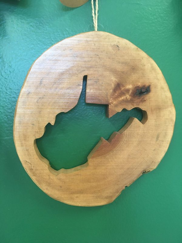 Round Wall-hanging West Virginia Cut Out