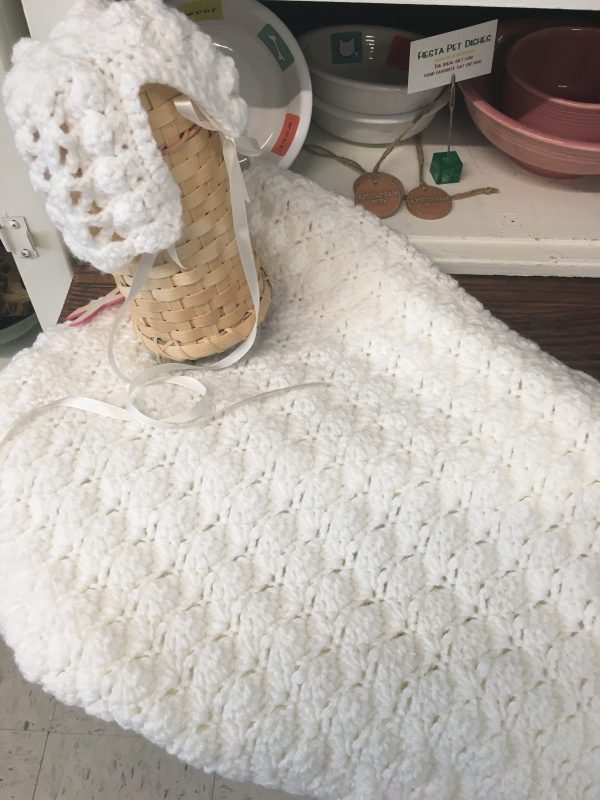 Crochet Baby Blanket And Bonnet