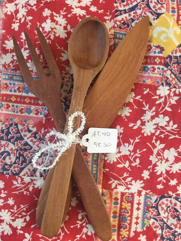 Allegheny Treenware Knife, Fork, and Spoon Set